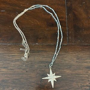 Pretty gold and gray star necklace